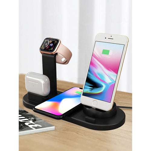 5 In 1 Wireless Charger Stand Pad For iPhone 15 14 13 12 11 X Apple