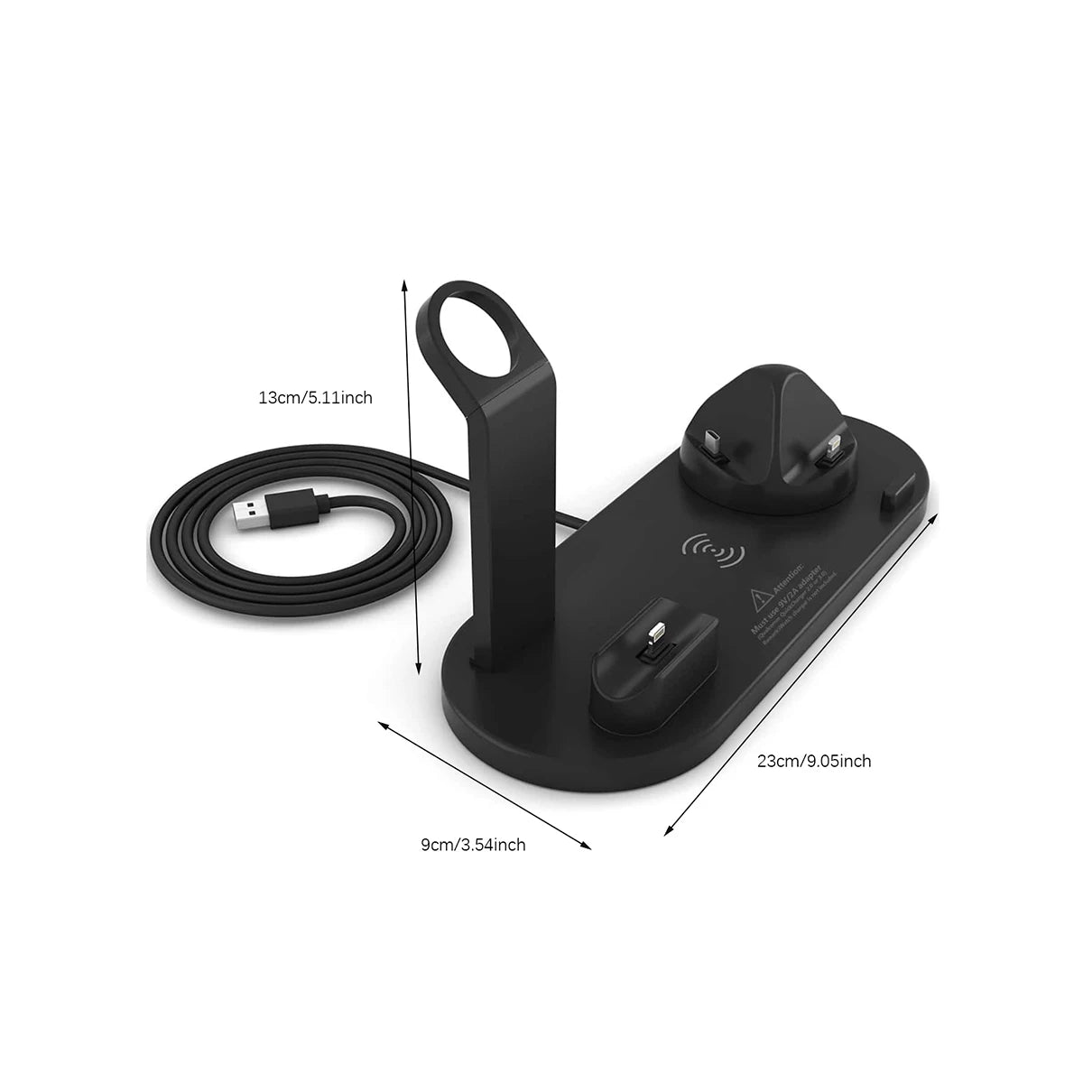 5 In 1 Wireless Charger Stand Pad For iPhone 15 14 13 12 11 X Apple