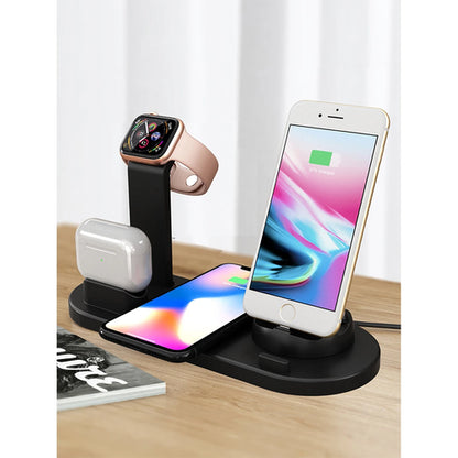 5 In 1 Wireless Charger Stand Pad For iPhone 15 14 13 12 11 X Apple